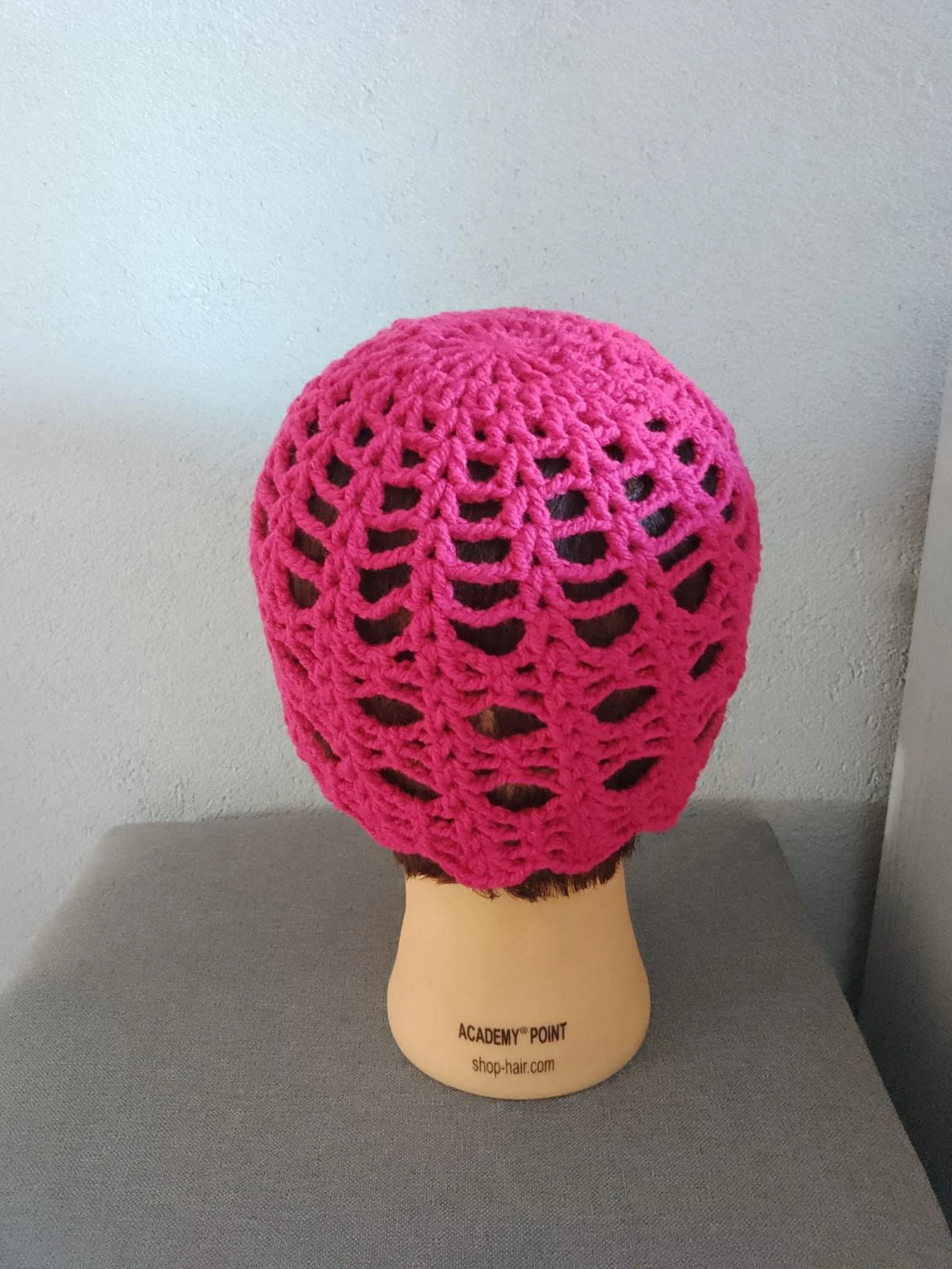 Rosa fuchsia haakmuts - fait main – photo 4